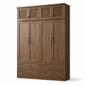 Armoire en bois de noyer avec portes et tiroirs 200x60x230 cm