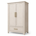 Armoire en bois avec tiroir et portes chêne clair