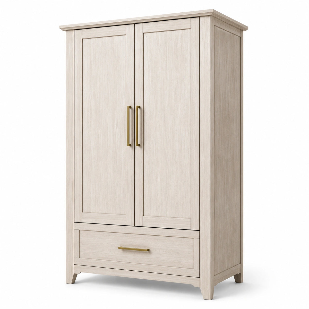 Armoire en bois avec tiroir et portes chêne clair