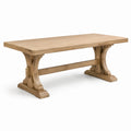 Table en bois chêne massif naturel 200x100x75 cm