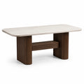 Table à manger en bois de chêne clair et marron 200x100x75 cm