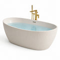 Baignoire îlot ovale en acrylique blanc 170x80x60 cm