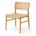 Chaise en chêne et rotin