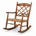 Fauteuil à bascule en bois et paille